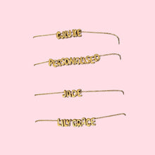 Load image into Gallery viewer, Plain Gold Personalised Bubble Necklace - Maximum 13 letters