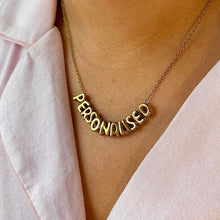 Load image into Gallery viewer, Plain Gold Personalised Bubble Necklace - Maximum 13 letters
