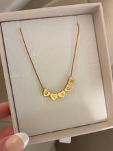 Load image into Gallery viewer, Gold Hearts Personalised Necklace - Stainless Steel