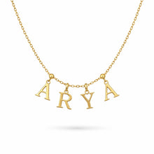 Load image into Gallery viewer, Personalised Floating Initial Name Necklace - Stainless Steel