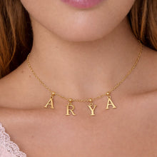 Load image into Gallery viewer, Personalised Floating Initial Name Necklace - Stainless Steel