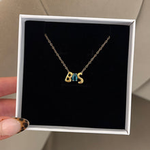 Load image into Gallery viewer, Plain Gold Initial & Birthstone Personalised Necklace