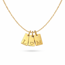 Load image into Gallery viewer, Gold Cards Personalised Necklace - Stainless Steel