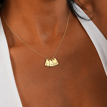 Load image into Gallery viewer, Gold Cards Personalised Necklace - Stainless Steel
