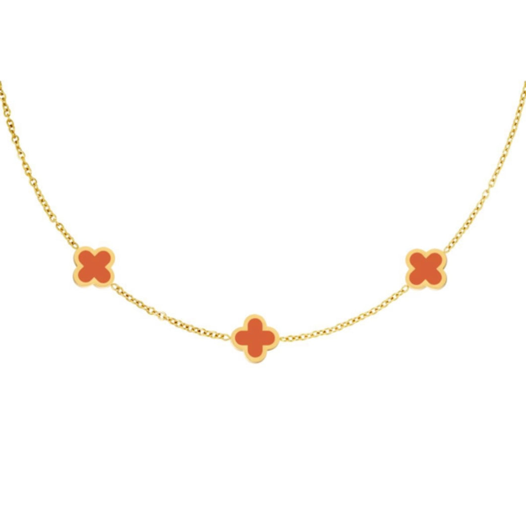 Kylie Necklace - Brown/Orange