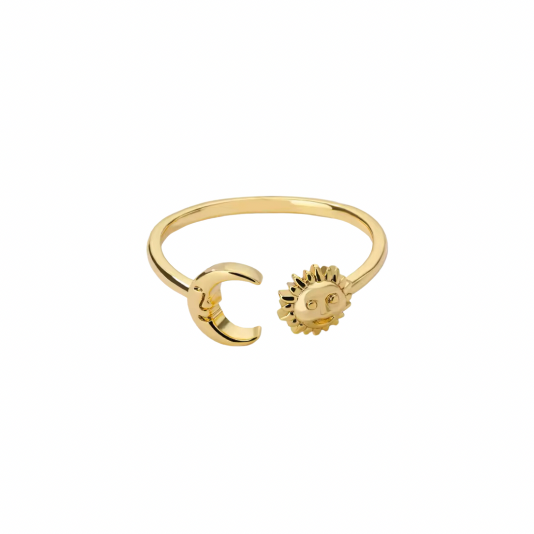 Sun & Moon Ring - Resizable