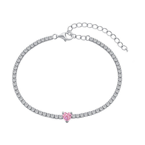 Mya Heart Tennis Bracelet