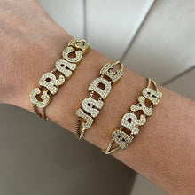 Load image into Gallery viewer, Gold Personalised Letter Bracelet- Maximum 9 letters
