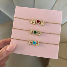 Load image into Gallery viewer, Initial &amp; Birthstone Personalised Necklace
