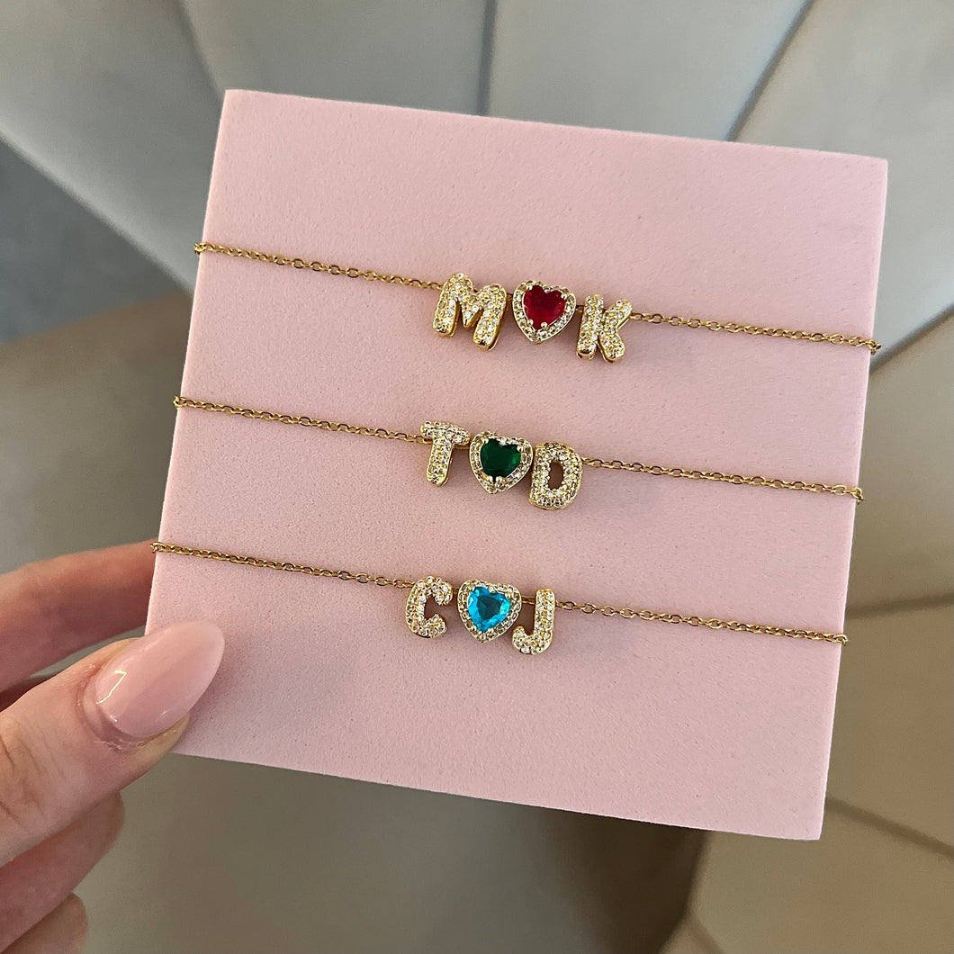 Initial & Birthstone Personalised Necklace