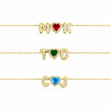 Load image into Gallery viewer, Initial &amp; Birthstone Personalised Necklace
