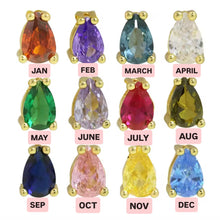 Load image into Gallery viewer, *Dec NOT AVAILABLE* Plain Gold Initial &amp; Birthstone Personalised Necklace
