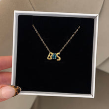 Load image into Gallery viewer, *Dec NOT AVAILABLE* Plain Gold Initial &amp; Birthstone Personalised Necklace
